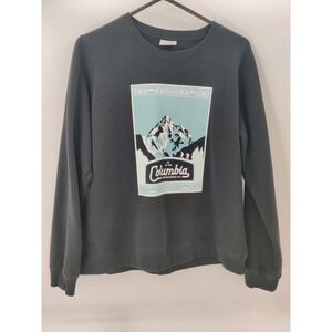 Columbia Sportswear Co. Black Graphic Mountain Crew Neck‎ Pullover Sweatshirt